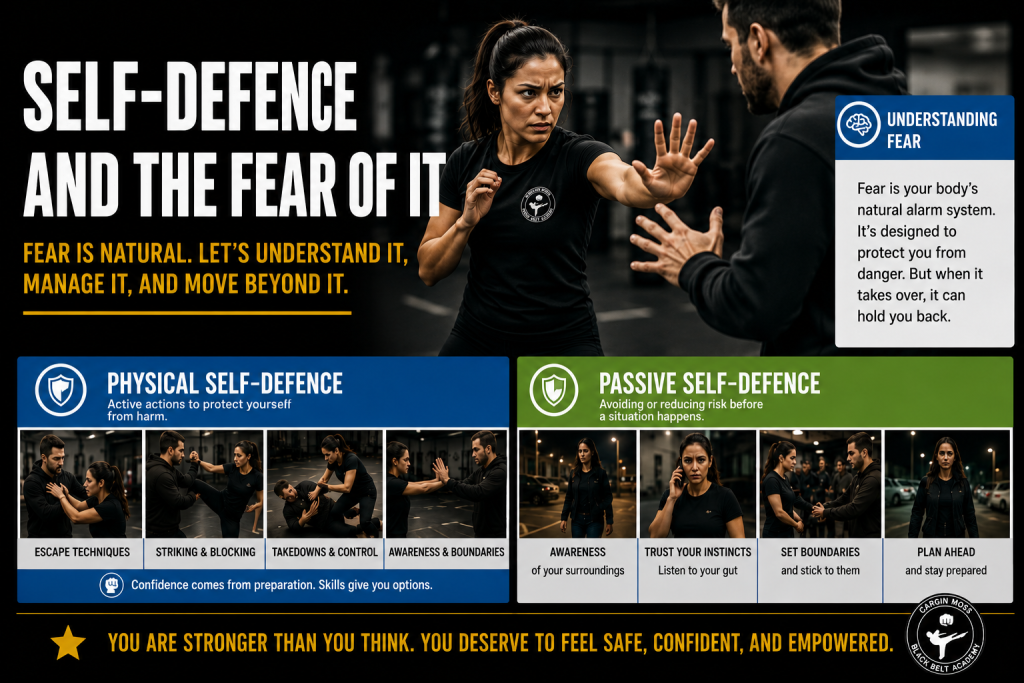 When you can start understanding fear, then you may make better choices as a passive approach may be better or a physical one becomes more effective