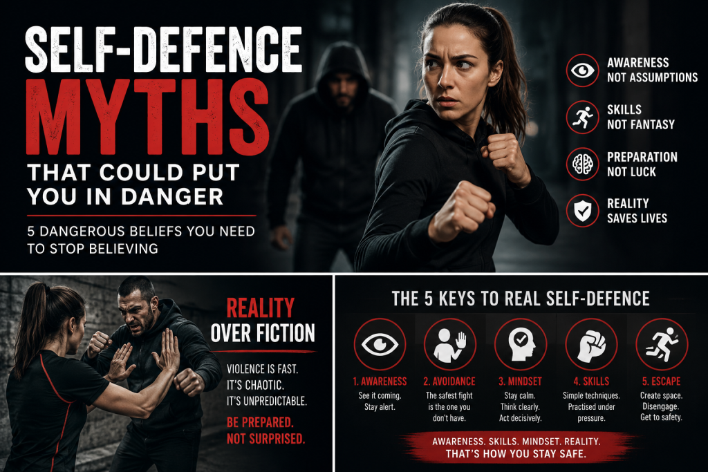 the 5 keys to real self-defence to help you stay safe
