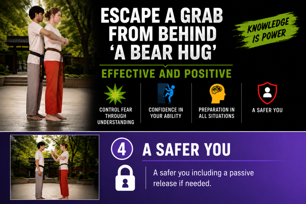 A grab for behind known as a bear hug we want a safer you as the final result