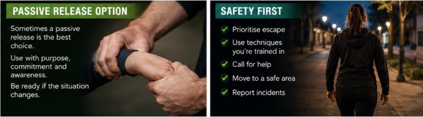 passive release option is import as it can finish the situation straight away and think safety first